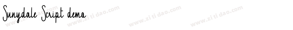 Sunydale Script demo字体转换
